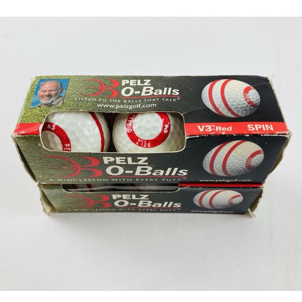 Dave Pelz O-Balls Set of 2-3 Packs Golf Putting Alignment Aid Trainer V3-Red Spi